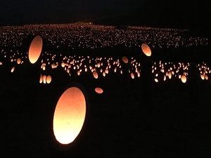 竹灯による天の川「都路灯まつり」